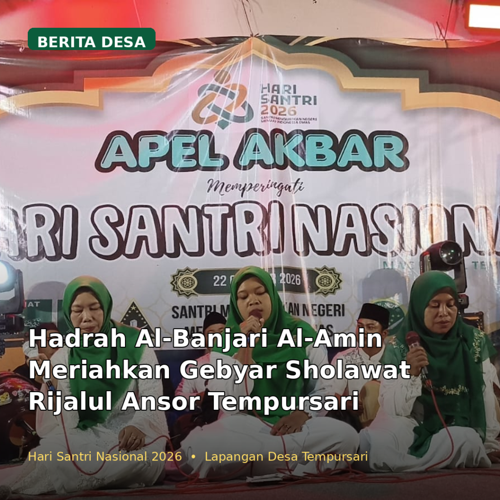 Hadrah Al-Banjari Al-Amin Meriahkan Gebyar Sholawat Rijalul Ansor Tempursari